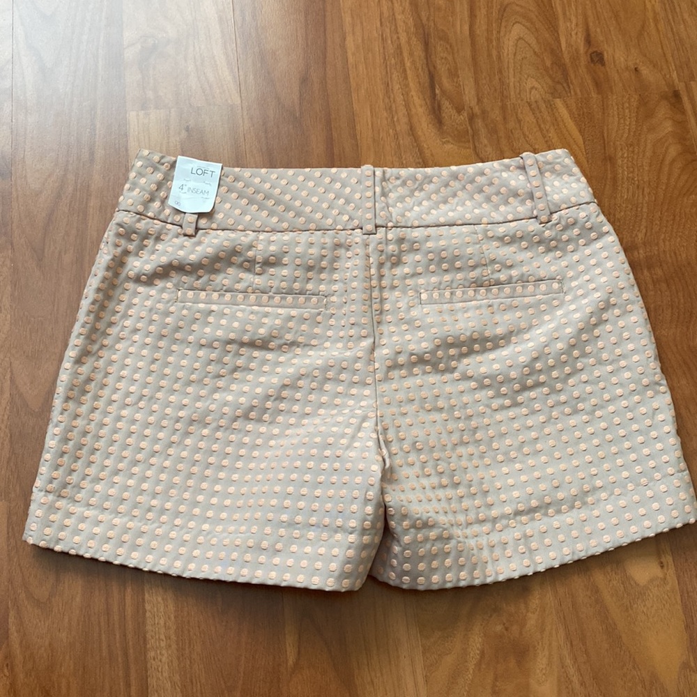 LOFT Dot Pattern 4 Inch Inseam Shorts - Picture 7 of 9